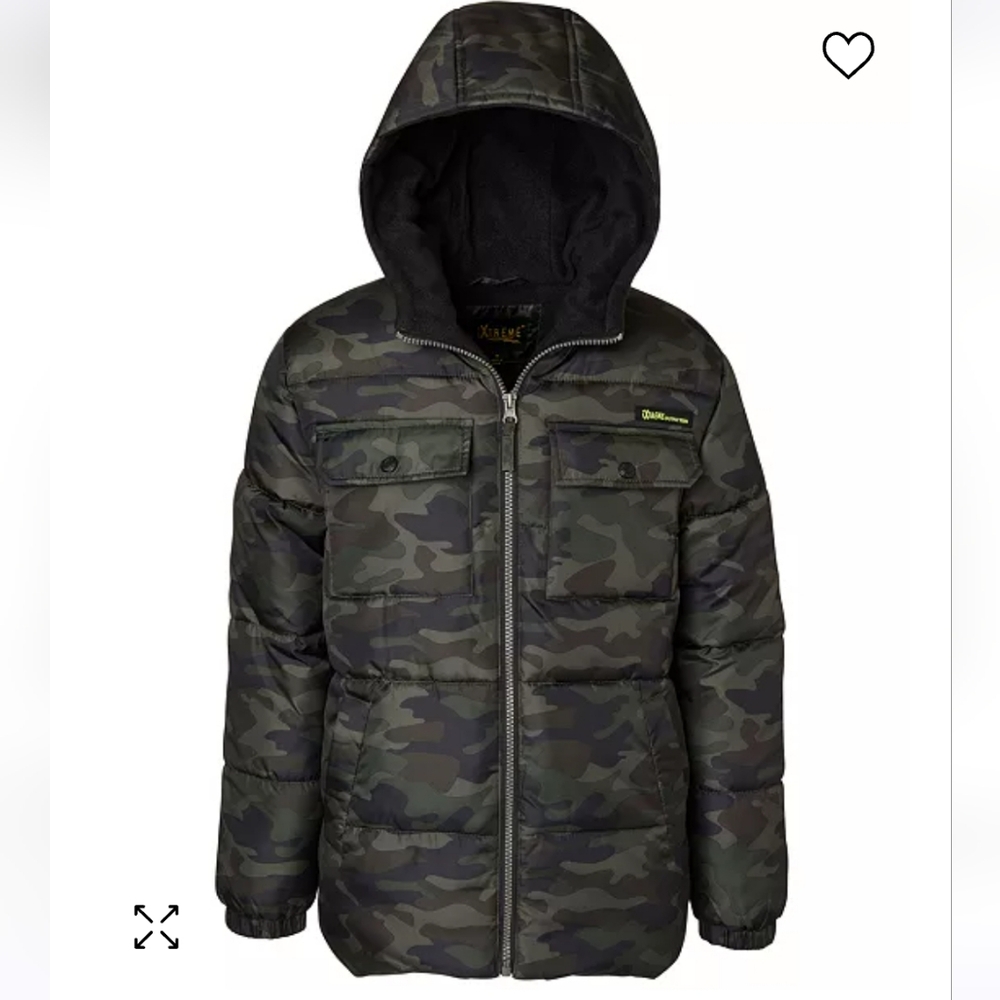 Boys Camouflage‎ Puffer Jacket